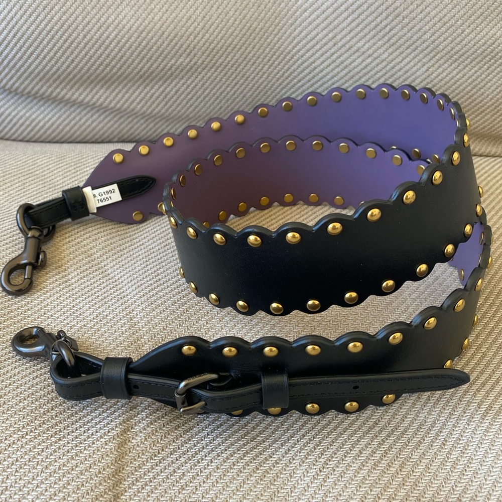 Coach Scalloped Rivets Novelty Strap